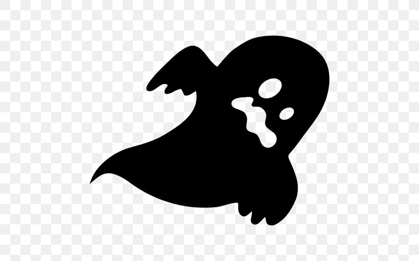Silhouette Ghost Jack Skellington Drawing, PNG, 512x512px, Silhouette, Beak, Bird, Black, Black And White Download Free