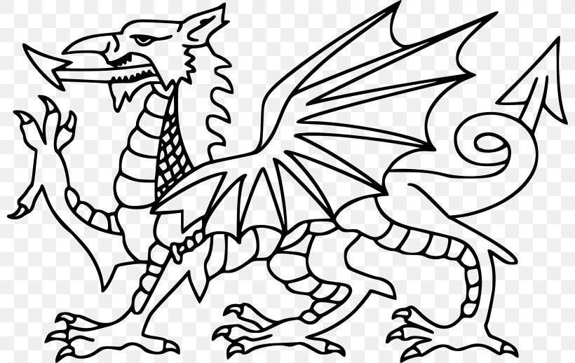 Flag Of Wales Saint David's Day Flag Of Scotland, PNG, 800x518px, Wales, Art, Artwork, Black And White, Coloring Book Download Free
