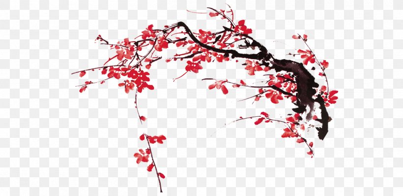 Pudong Chinese Painting Art Chinese New Year, PNG, 2410x1171px, Pudong, Art, Birdandflower Painting, Blossom, Branch Download Free