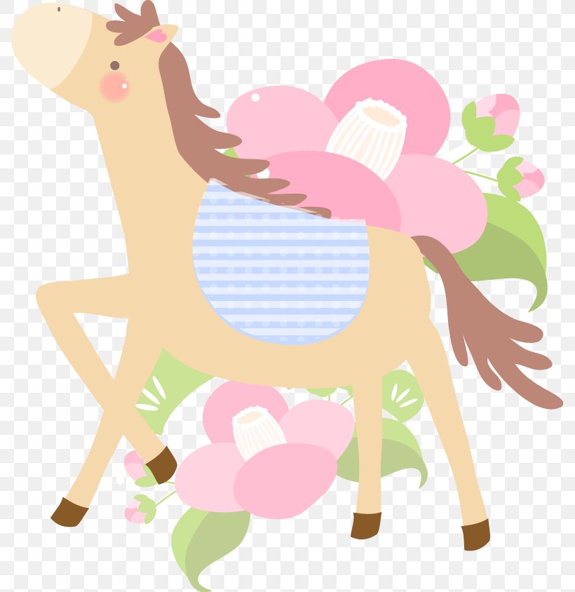Clip Art Horse Illustration Human Behavior Pink M, PNG, 787x844px, Watercolor, Cartoon, Flower, Frame, Heart Download Free