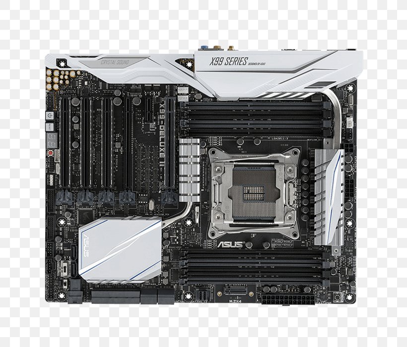 Motherboard Central Processing Unit Computer Hardware Computer System Cooling Parts ASUS X99-DELUXE II, PNG, 700x700px, Motherboard, Asus, Atx, Broadwell, Central Processing Unit Download Free