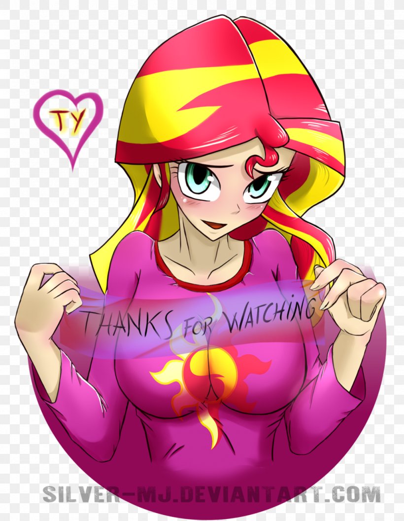 Sunset Shimmer My Little Pony: Equestria Girls DeviantArt, PNG, 1024x1319px, Watercolor, Cartoon, Flower, Frame, Heart Download Free