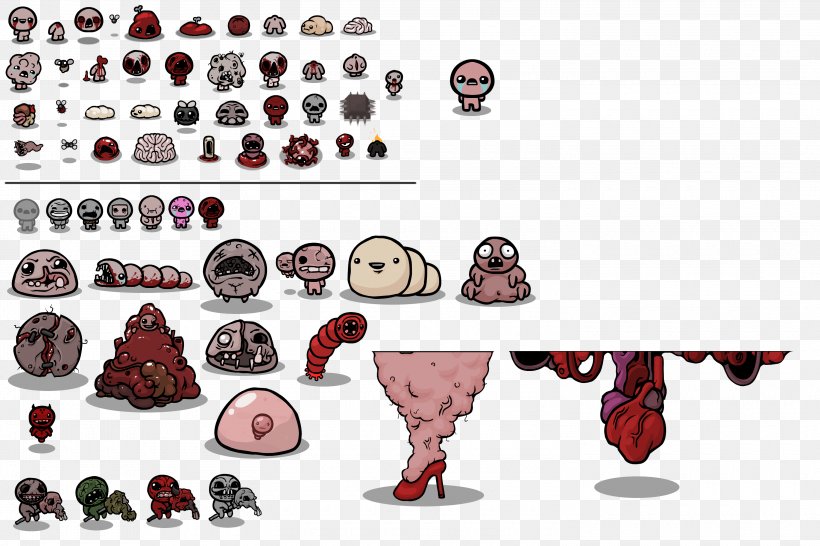 The Binding Of Isaac: Rebirth Enemy Boss, PNG, 3000x2000px, Watercolor, Cartoon, Flower, Frame, Heart Download Free