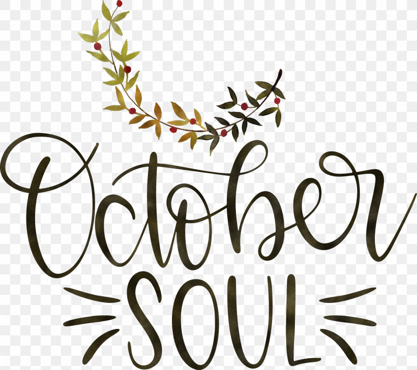 October Soul October, PNG, 3000x2664px, October, Floral Design, Leaf, Logo, Meter Download Free