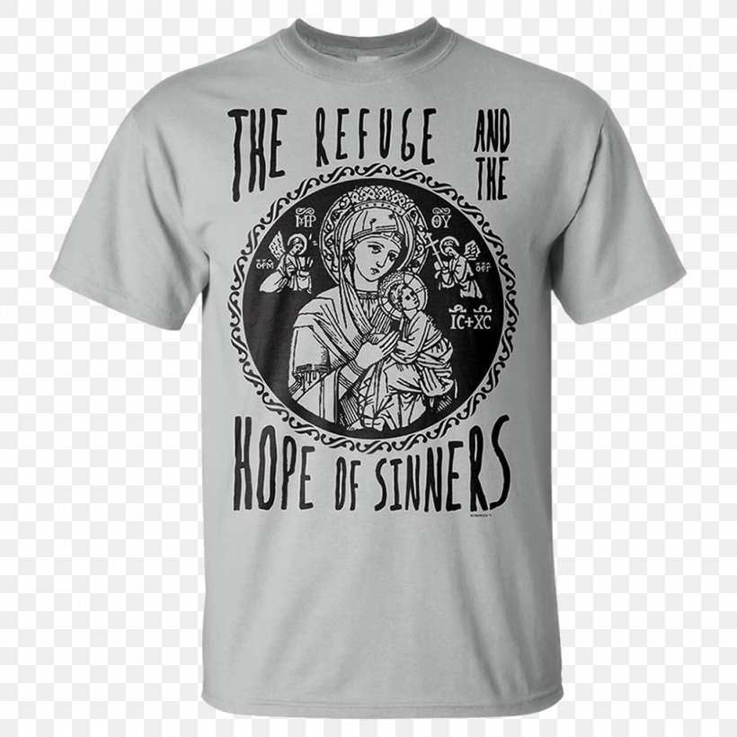 T-shirt Our Lady Of Perpetual Help Sleeve Clothing, PNG, 1024x1024px, Tshirt, Active Shirt, Brand, Clothing, Eastern Orthodox Church Download Free