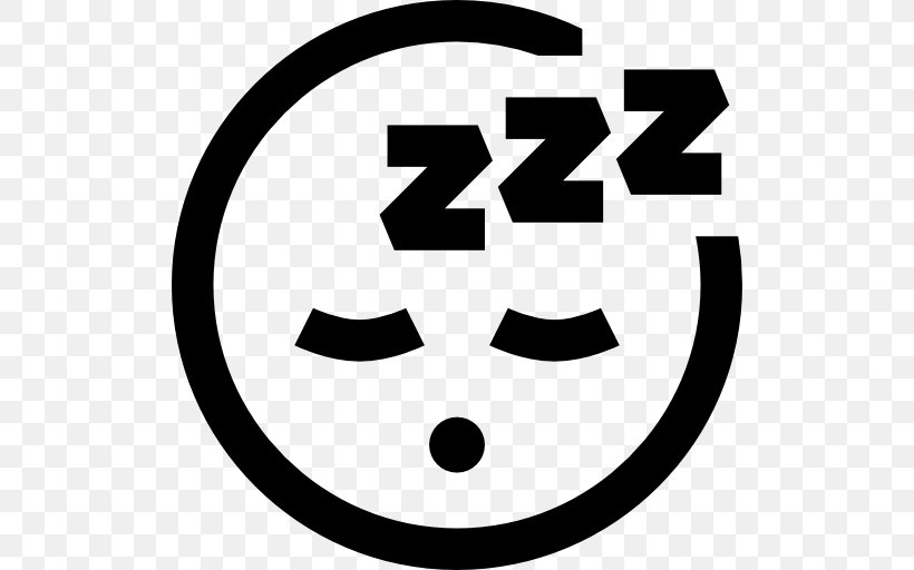 Emoticon Smiley Sleep, PNG, 512x512px, Emoticon, Area, Black And White, Emoji, Nap Download Free