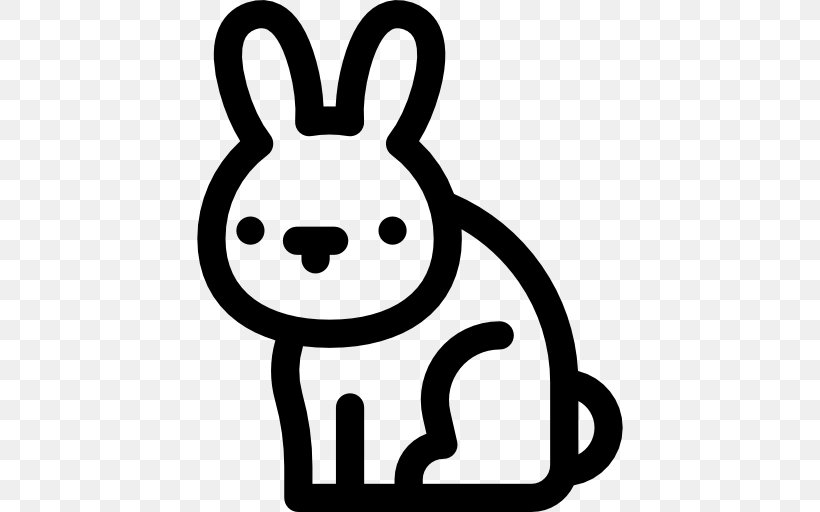 European Rabbit Domestic Rabbit Easter Bunny Clip Art, PNG, 512x512px, Rabbit, Animal, Area, Black And White, Domestic Rabbit Download Free