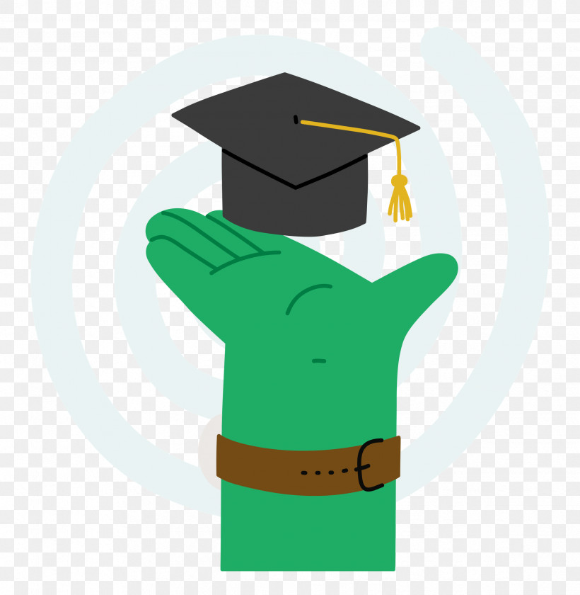 Graduation, PNG, 2438x2500px, Graduation, Angle, Cartoon, Character, Green Download Free