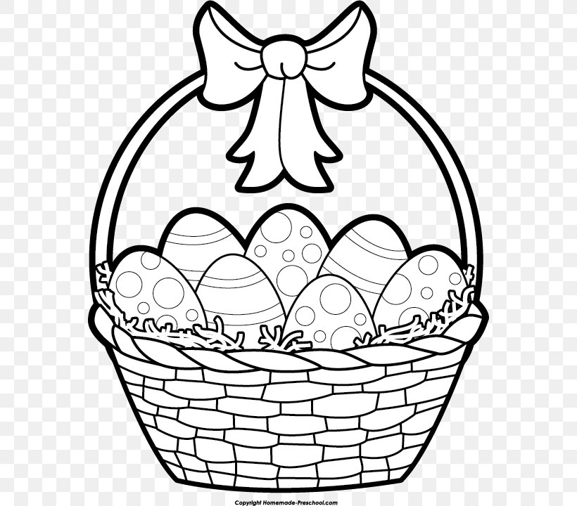 Easter Bunny Easter Egg Black And White Clip Art, PNG, 570x720px, Easter Bunny, Artwork, Basket, Black And White, Christmas Download Free