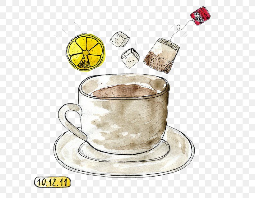 English Breakfast Tea Coffee Earl Grey Tea Teacup, PNG, 640x637px, Tea, Coffee, Coffee Cup, Cup, Drawing Download Free