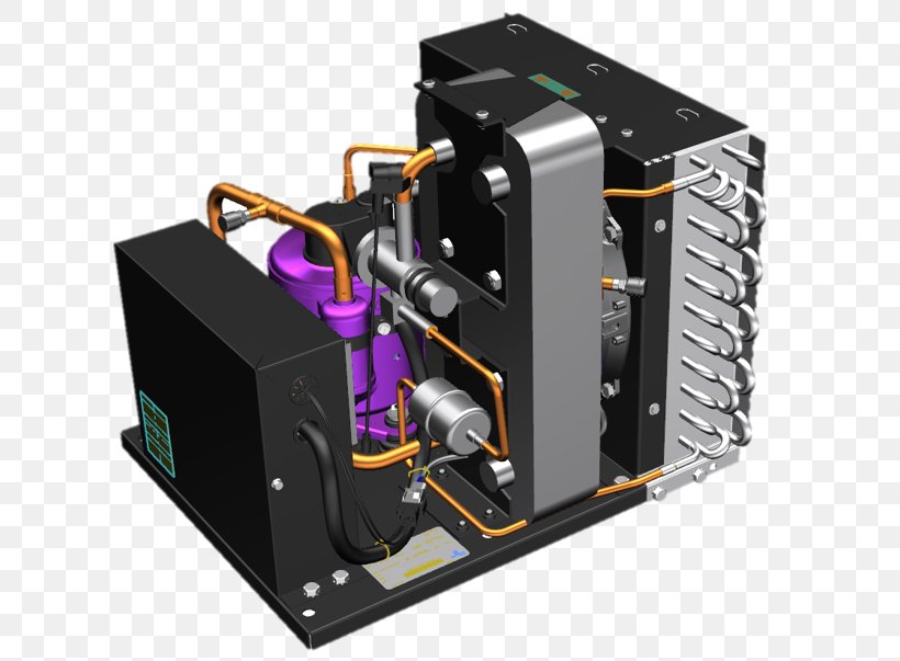 Water Chiller Rotary-screw Compressor Condenser, PNG, 637x603px, Chiller, Air Conditioning, Circuit Component, Compressor, Computer Case Download Free