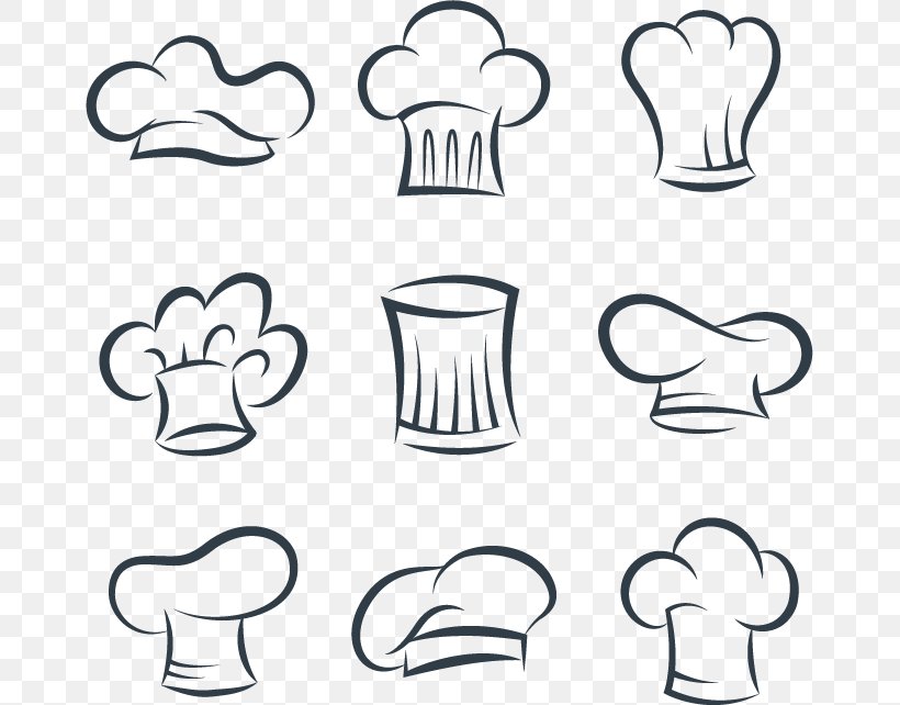 Chef's Uniform Hat Vector Graphics Drawing, PNG, 663x642px, Chef, Area, Black And White, Chefs Uniform, Cook Download Free