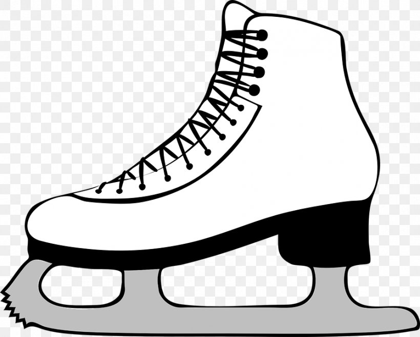 Ice Skating Ice Skate Figure Skating Clip Art, PNG, 895x720px, Ice Skating, Area, Artwork, Black, Black And White Download Free