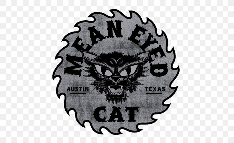 Mean Eyed Cat Stubb's Bar-B-Q T-shirt, PNG, 500x501px, Cat, Austin, Bar, Black And White, Bone Download Free