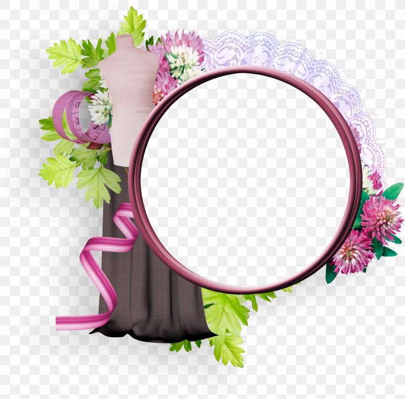 Pink Background Frame, PNG, 2710x2674px, Floral Design, Flower, Leaf, Mirror, Oval Download Free
