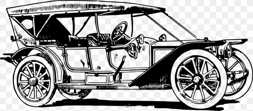 Antique Car Compact Car Vintage Car Ford Model T, PNG, 1000x443px, Antique Car, Automotive Design, Black And White, Car, Car Model Download Free