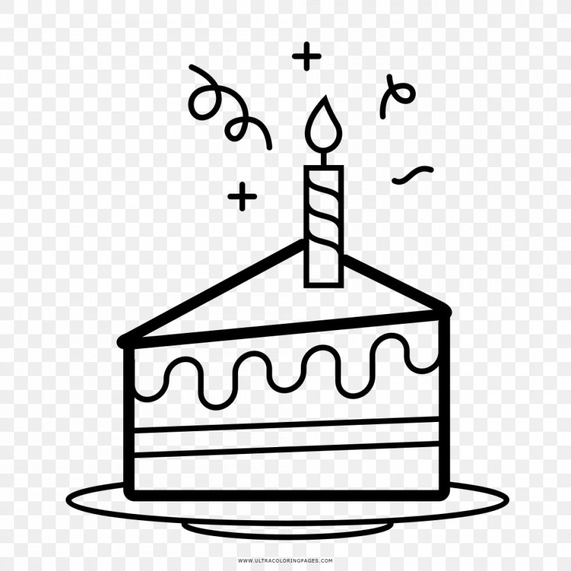 Birthday Cake Drawing Cupcake Candle, PNG, 1000x1000px, Birthday Cake, Area, Artwork, Birthday, Black And White Download Free