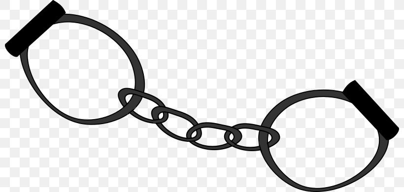 Handcuffs Arrest Police Document Clip Art, PNG, 800x390px, Handcuffs, Arrest, Auto Part, Black And White, Body Jewelry Download Free
