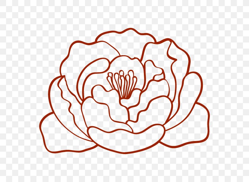 Moutan Peony Illustration Design Clip Art Drawing, PNG, 600x600px, Moutan Peony, Area, Art, Artwork, Black And White Download Free