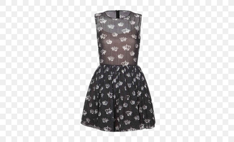 Dress Polka Dot Versace, PNG, 500x500px, Dress, Alexander Mcqueen, Black, Clothing, Cocktail Dress Download Free
