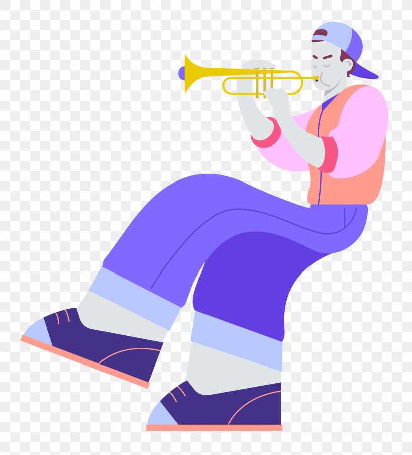 Playing The Trumpet Music, PNG, 2265x2500px, Music, Biology, Cartoon, Character, Geometry Download Free