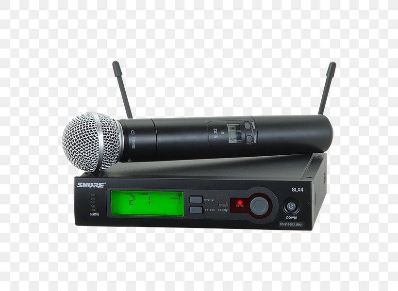 Shure SM58 Wireless Microphone Shure SLX24/SM58, PNG, 600x600px, Shure Sm58, Audio, Audio Equipment, Electronic Device, Electronics Download Free