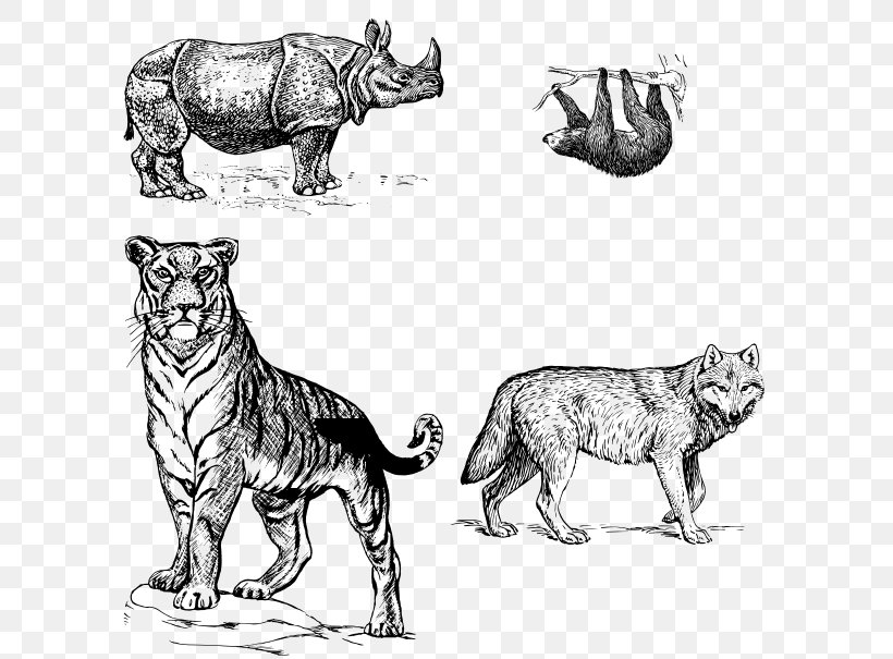 Black Rhinoceros White Rhinoceros Clip Art, PNG, 600x605px, Rhinoceros, Animal Figure, Art, Bear, Big Cats Download Free