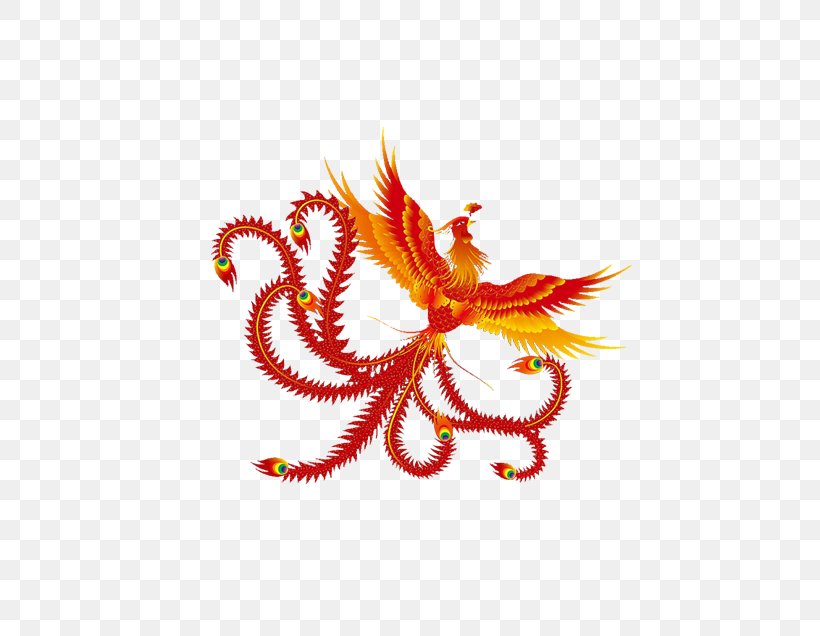 China Phoenix Fenghuang Chinese Dragon Symbol, PNG, 646x636px, China, Art, Chinese Cuisine, Chinese Dragon, Chinese Mythology Download Free