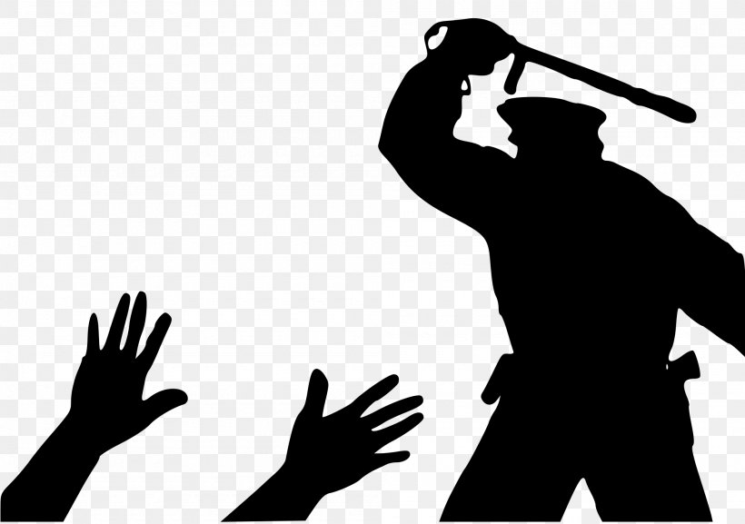 Police Brutality Police Officer Clip Art, PNG, 2000x1408px, Police Brutality, Baton, Black, Black And White, Hand Download Free