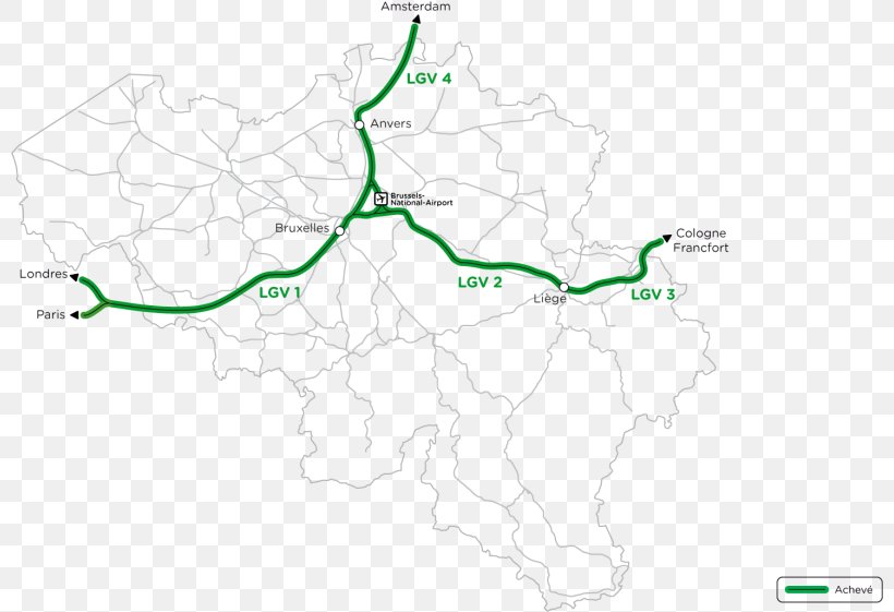 Rail Transport Belgium TGV LGV Nord High-speed Rail, PNG, 800x561px, Rail Transport, Area, Belgium, Highspeed Rail, Infrabel Download Free