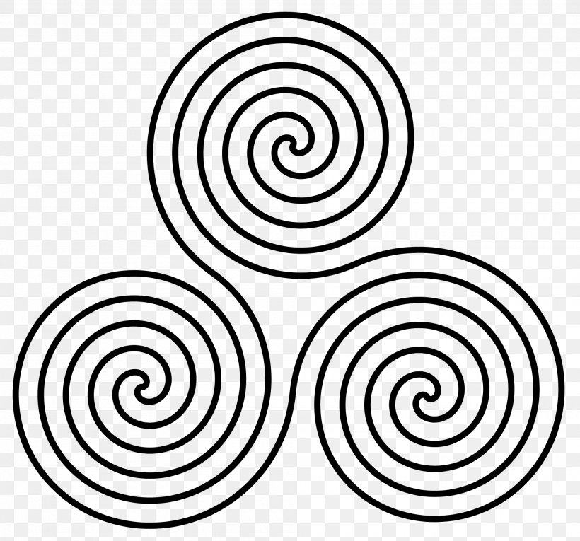 Triskelion Spiral Symbol Clip Art, PNG, 2000x1866px, Triskelion, Archimedean Spiral, Area, Black And White, Celtic Art Download Free