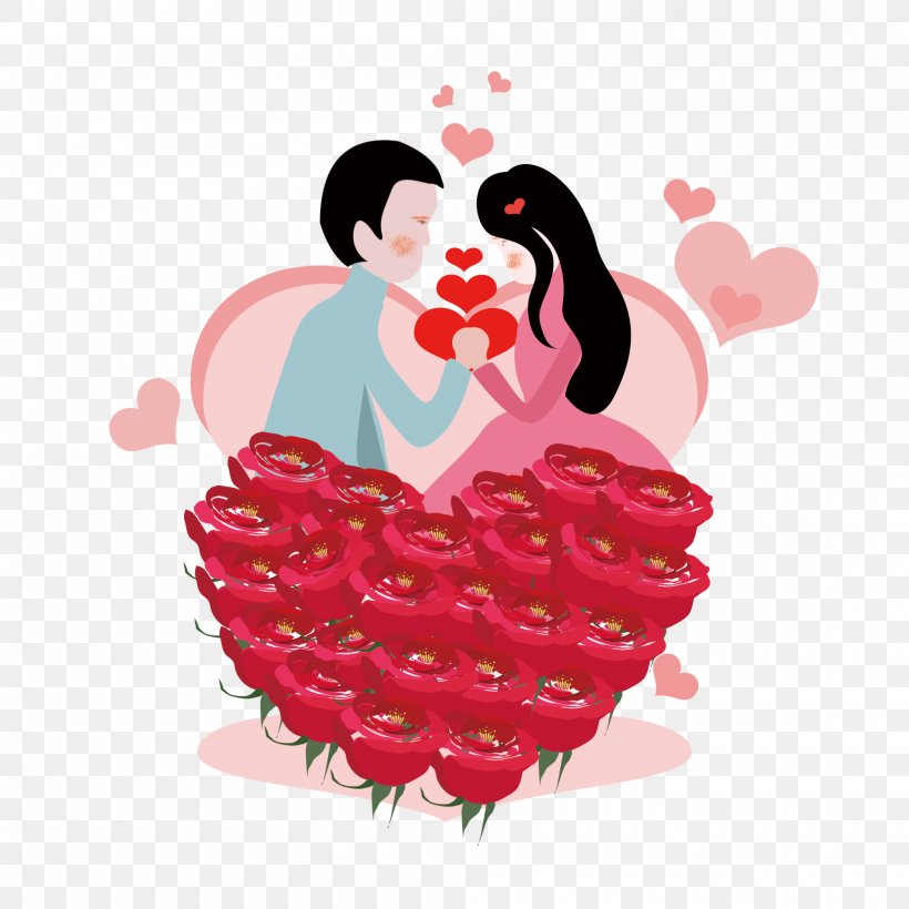 Valentine's Day, PNG, 2000x2000px, Love, Cartoon, Gesture, Heart, Interaction Download Free