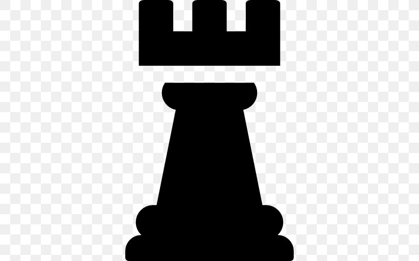 Chess Piece Rook King, PNG, 512x512px, Chess, Bishop, Black, Black And White, Chess Piece Download Free