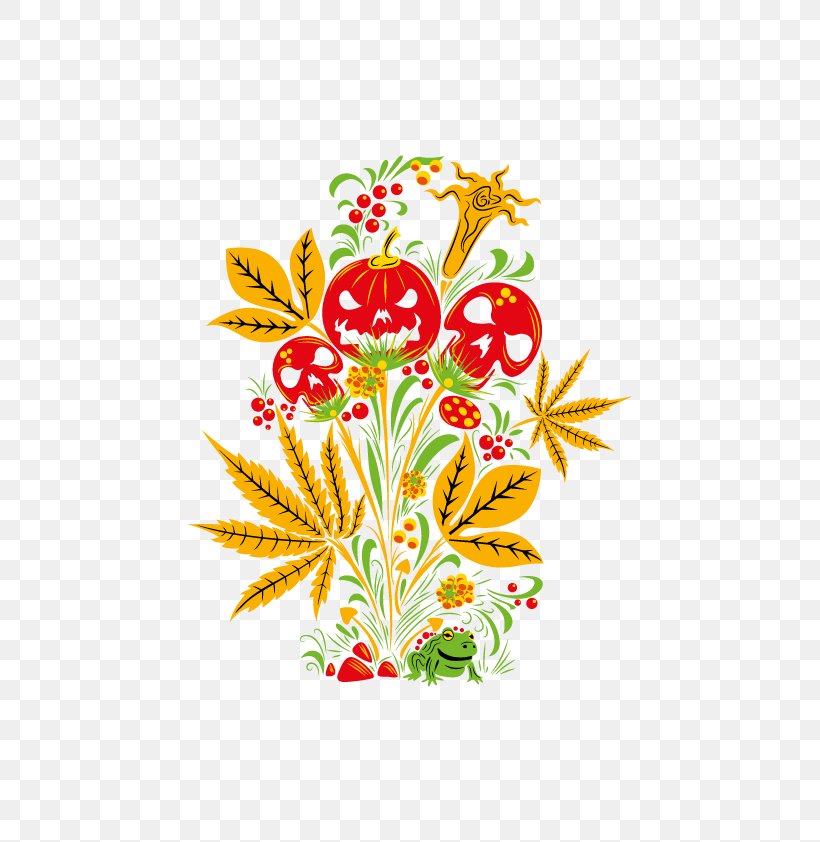 Halloween Floral Design Party Flower, PNG, 595x842px, Flower, Art, Chrysanths, Creative Arts, Cut Flowers Download Free