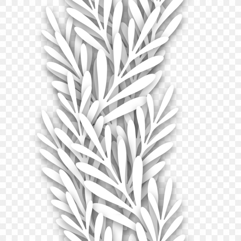 White Leaf Line Art, PNG, 1024x1024px, White, Black And White, Leaf, Line Art, Monochrome Download Free