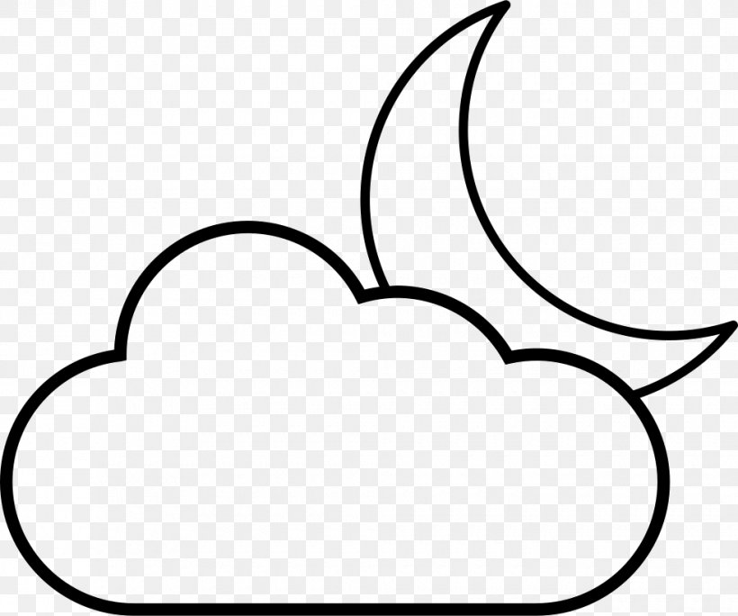 Cloud Crescent, PNG, 980x818px, Cloud, Blackandwhite, Coloring Book, Crescent, Drawing Download Free