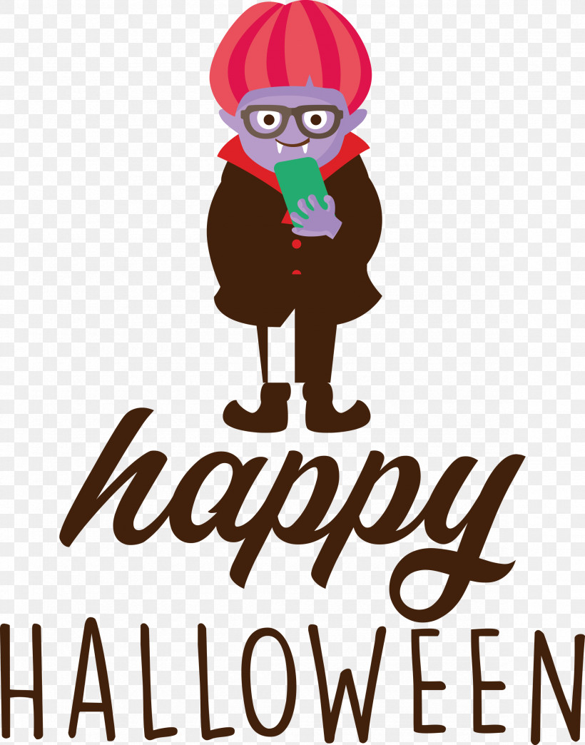 Happy Halloween, PNG, 2355x3000px, Happy Halloween, Behavior, Biology, Cartoon, Character Download Free