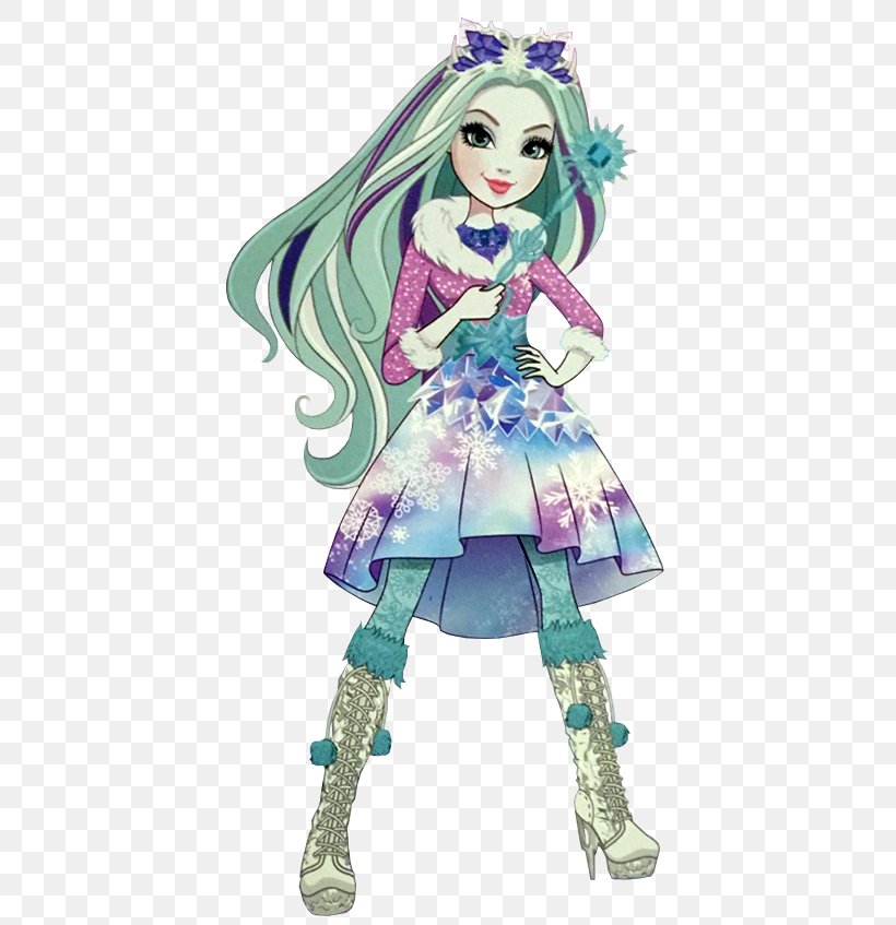 Mattel Ever After High Epic Winter Crystal Winter Doll The Snow Queen Character Epic Winter: Ice Castle Quest, PNG, 422x847px, Watercolor, Cartoon, Flower, Frame, Heart Download Free
