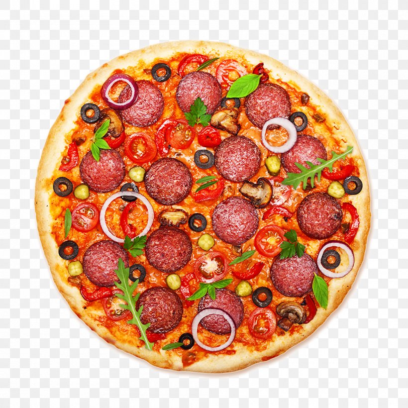 Pizza Italian Cuisine Salami Pepperoni Food, PNG, 1000x1000px, Pizza, American Food, California Style Pizza, Cheese, Cuisine Download Free