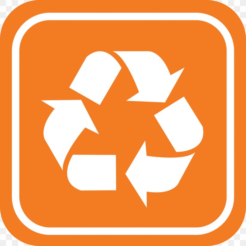 Recycling Symbol Rubbish Bins & Waste Paper Baskets Recycling Bin Clip Art, PNG, 1458x1458px, Recycling Symbol, Area, Brand, Logo, Orange Download Free