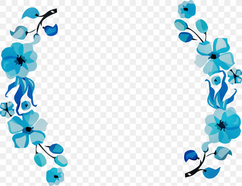 Turquoise Petal Flower Meter Jewellery, PNG, 3000x2312px, Watercolor Flower, Flower, Human Body, Jewellery, Meter Download Free