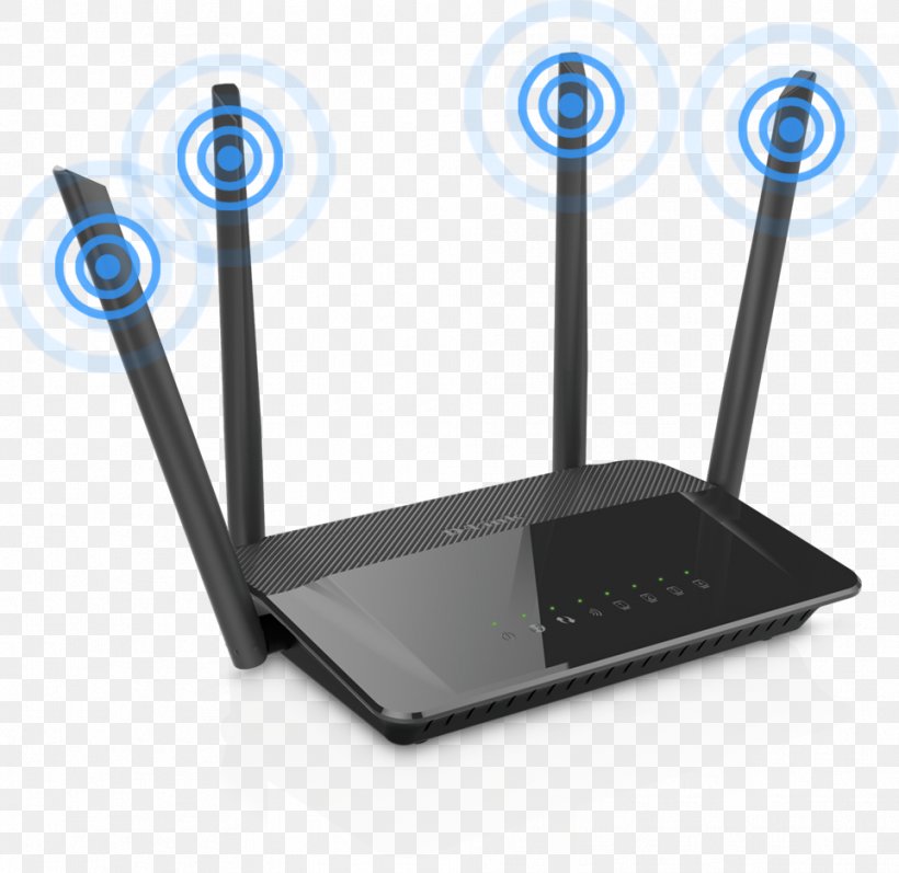 Wireless Router D-Link IEEE 802.11ac Wi-Fi, PNG, 963x937px, Router, Aerials, Computer Network, Dlink, Electronics Download Free