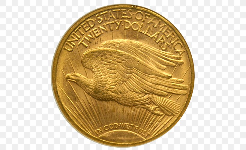 Gold Coin Gold Coin Saint-Gaudens Double Eagle, PNG, 500x500px, Coin, American Gold Eagle, Augustus Saintgaudens, Brass, Bronze Medal Download Free
