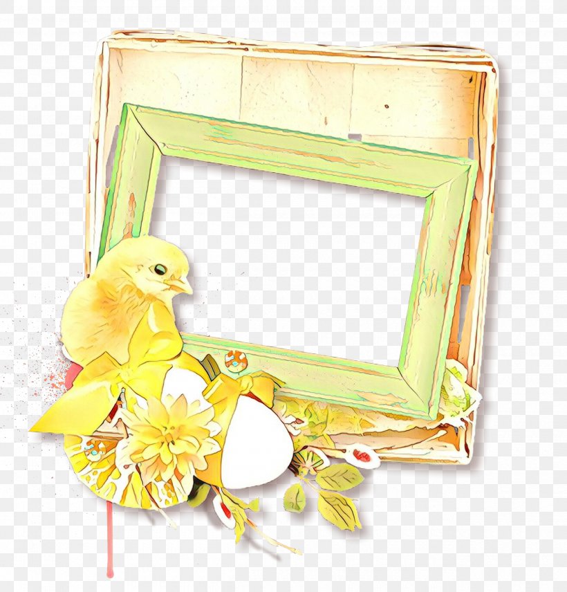 Picture Frame, PNG, 2520x2633px, Cartoon, Bird, Picture Frame, Rectangle, Yellow Download Free