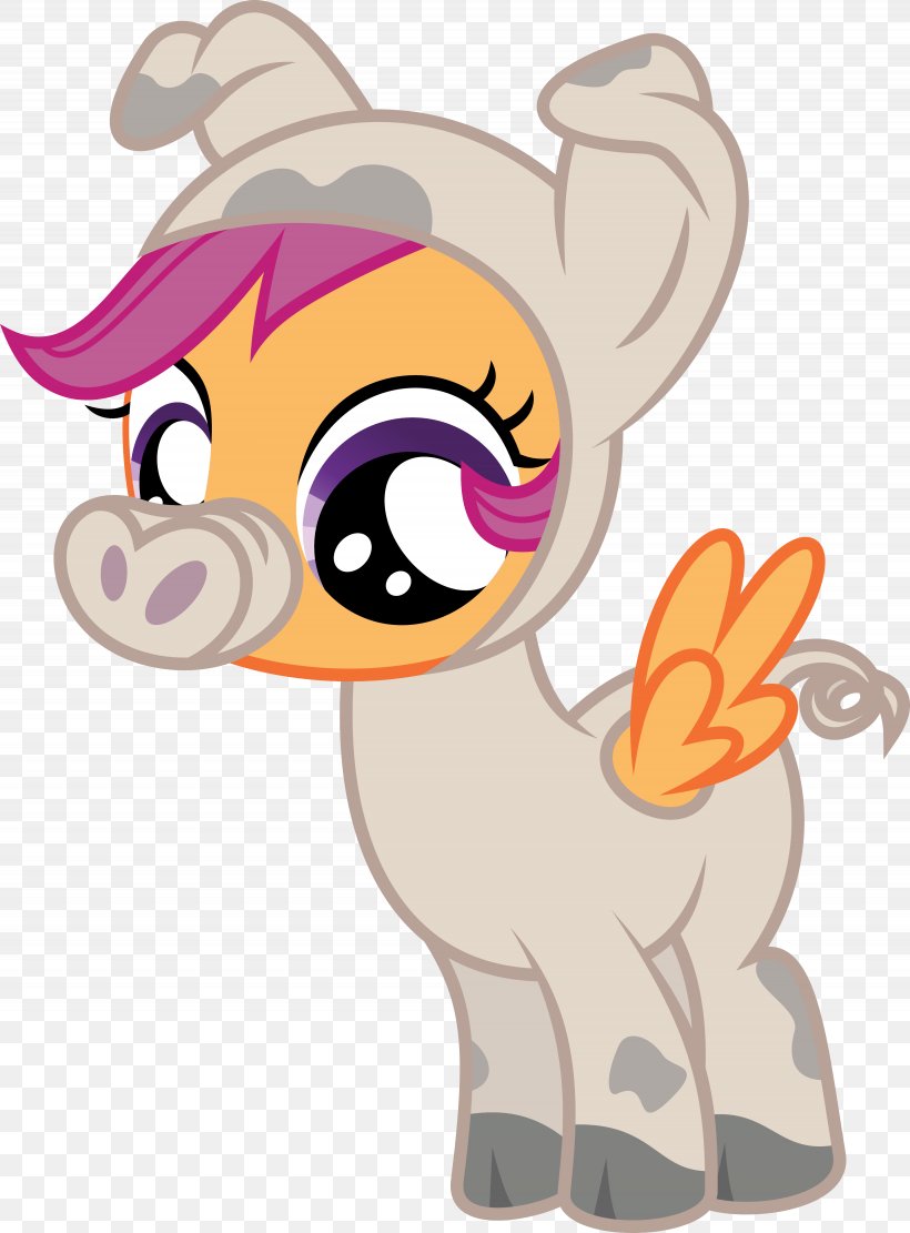 Pony Sweetie Belle Scootaloo Costume Art, PNG, 3690x5000px, Watercolor, Cartoon, Flower, Frame, Heart Download Free