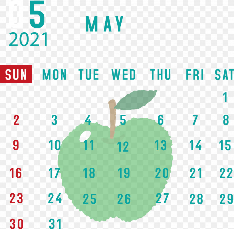 May 2021 Printable Calendar May 2021 Calendar, PNG, 3000x2939px, May 2021 Printable Calendar, Aqua M, Diagram, Green, Logo Download Free