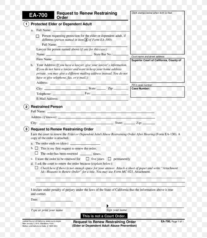 Domestic Abuse Restraining Order Civil Harassment Restraining Order Domestic Violence Court, PNG, 728x943px, Restraining Order, California, Civil Law, Court, Dependent Adult Download Free