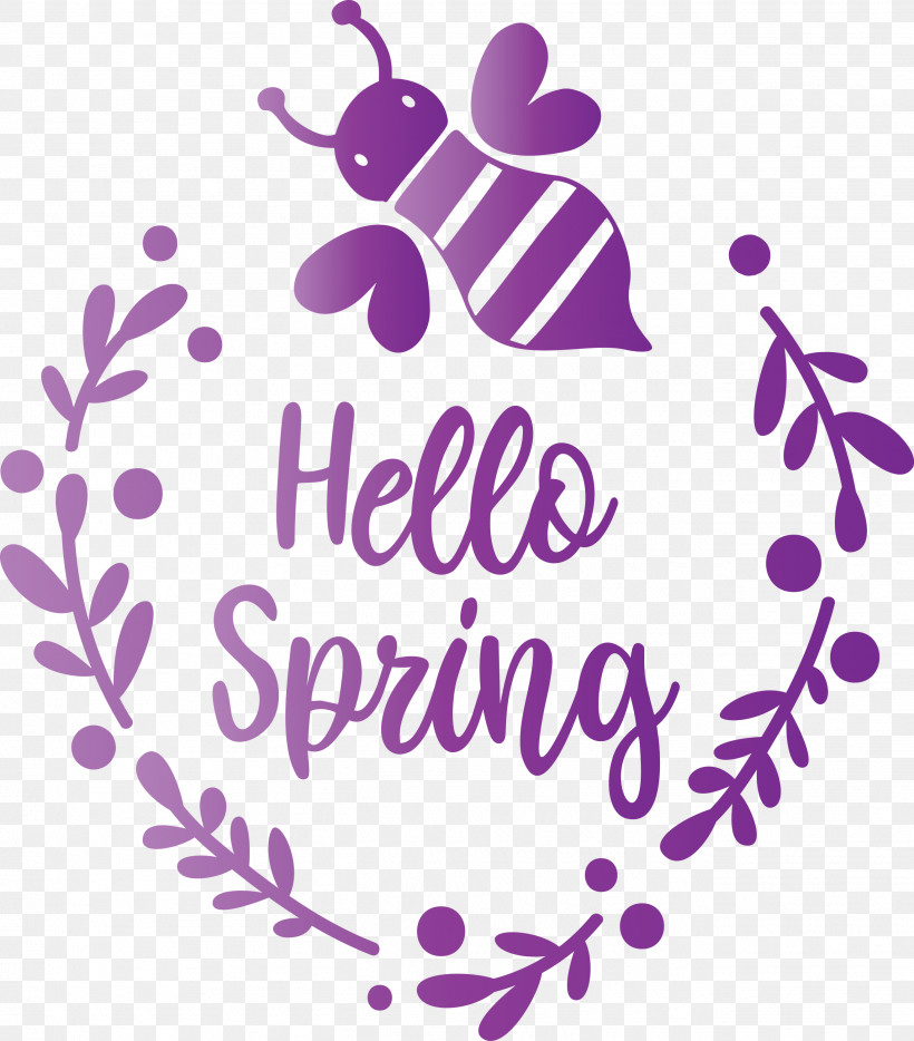 Hello Spring Spring, PNG, 2633x3000px, Hello Spring, Calligraphy, Logo, Magenta, Purple Download Free