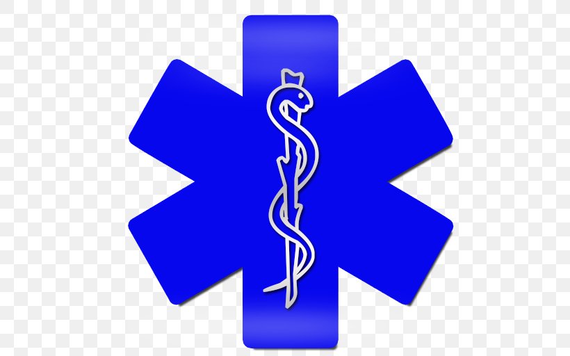 Star Of Life Emergency Medical Services Symbol Emergency Medical Technician Clip Art, PNG, 512x512px, Star Of Life, Ambulance, Blue, Electric Blue, Emergency Download Free