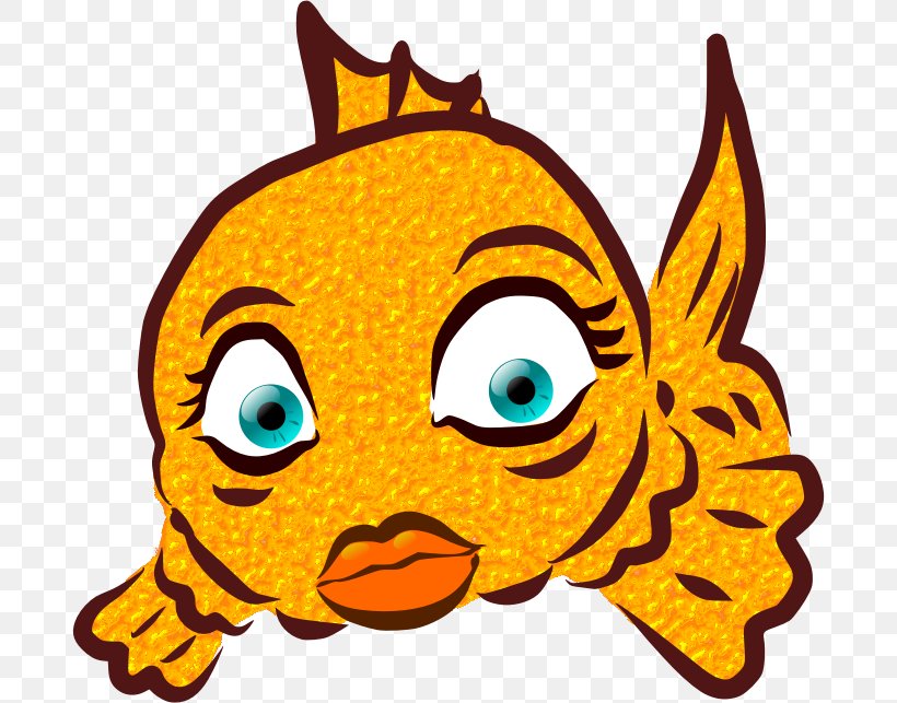 The Goldfish Cartoon Clip Art, PNG, 688x643px, Goldfish, Animal, Beak, Carnivoran, Cartoon Download Free